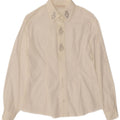 ROCCOBAROCCO Camisa para mujer Reino Unido 12 Mediano Blanco