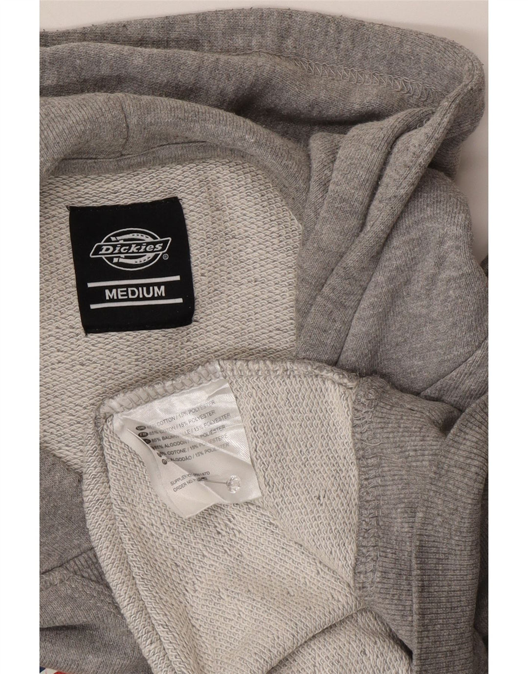 DICKIES Jersey con capucha y gráfico para hombre de algodón gris medio