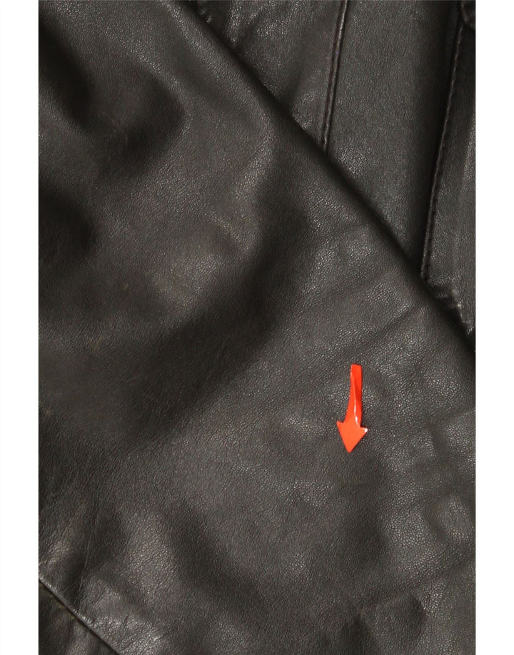Zeiler Chaqueta de cuero para hombre Reino Unido 40 Grande Negro
