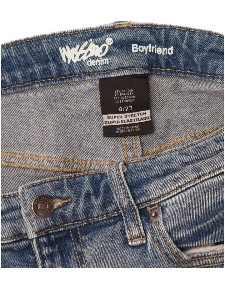 Mossimo Jeans Cónicos Boyfriend para Mujer US 4 Small W27 L30 Algodón Azul