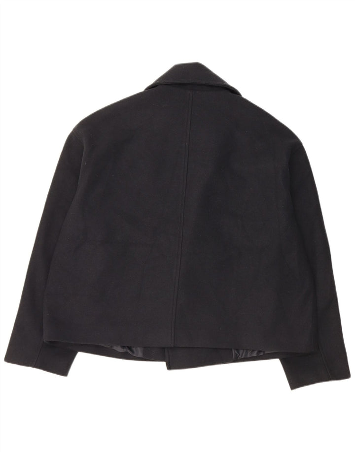 Zara Mujer Chaquetón Extragrande UK 44 Medio Poliéster Azul Marino