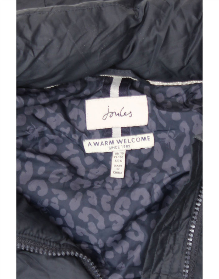 Abrigo acolchado extragrande con capucha para mujer Joules UK 10 Small Poliéster azul marino