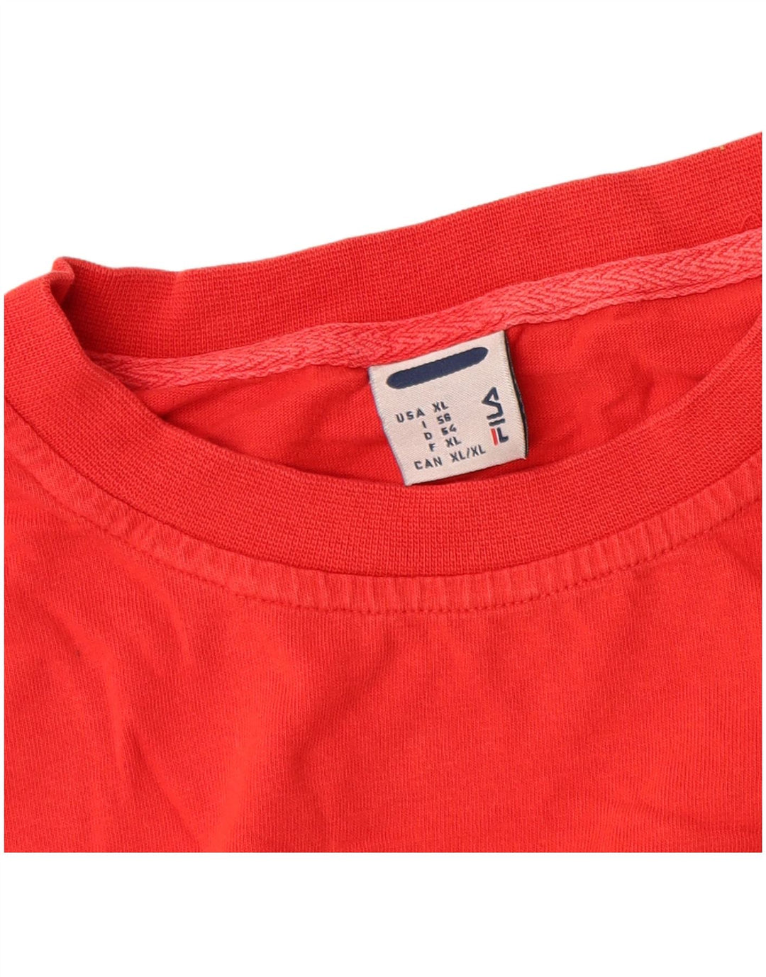 Fila Camiseta gráfica para hombre Top XL Algodón rojo