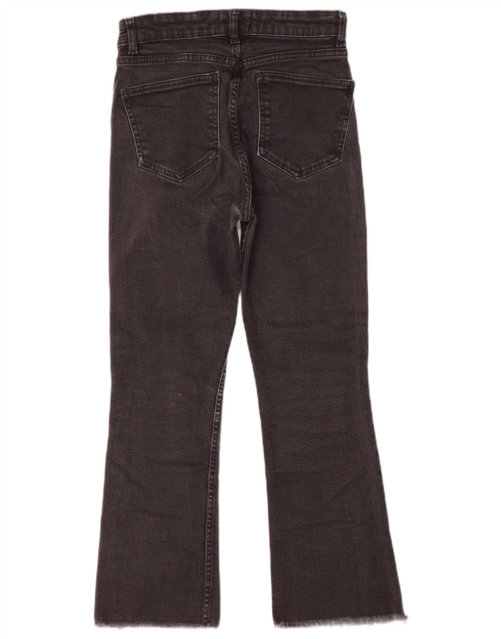 Zara Mujer Crop Bootcut Jeans EU 38 Small W28 L25 Negro