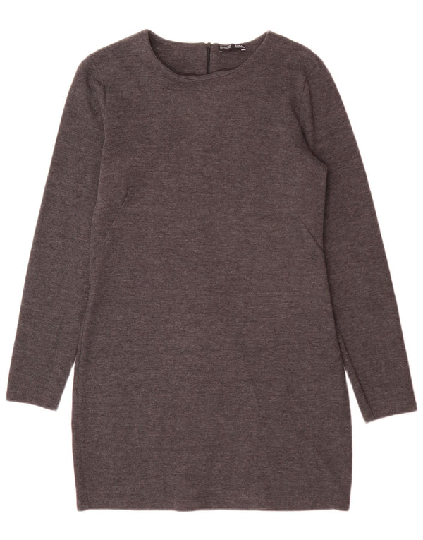 Zara Mujer Mini Vestido Jersey Reino Unido 44 Grande Gris