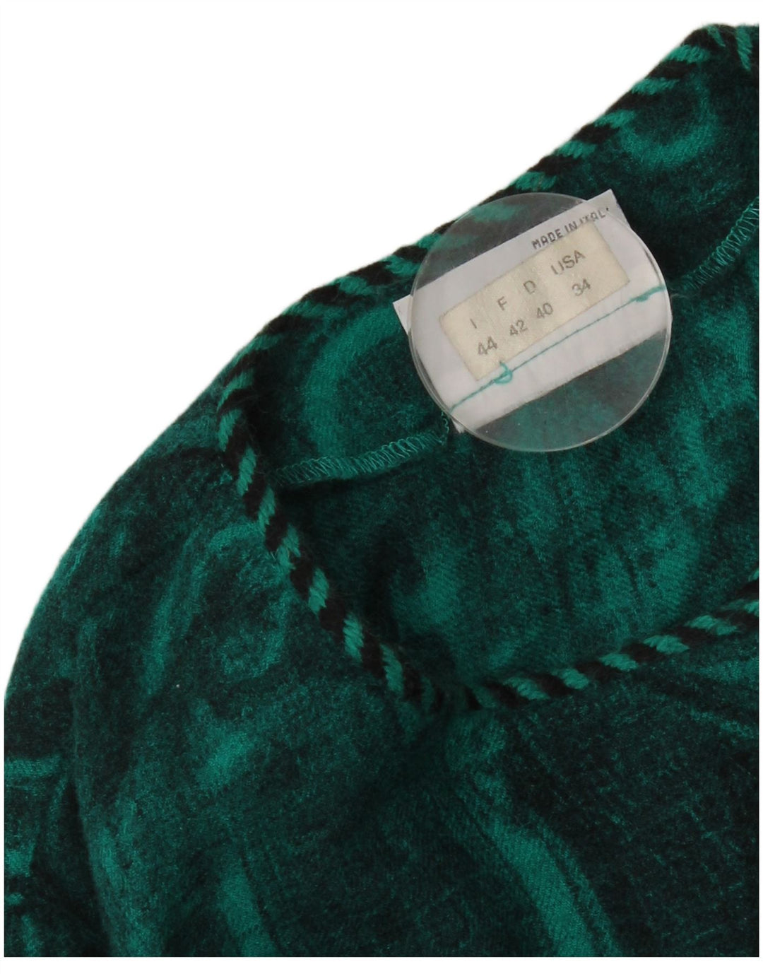 Chaqueta tipo blazer de 6 botones para mujer Parah IT 44 Lana de cachemira verde medio