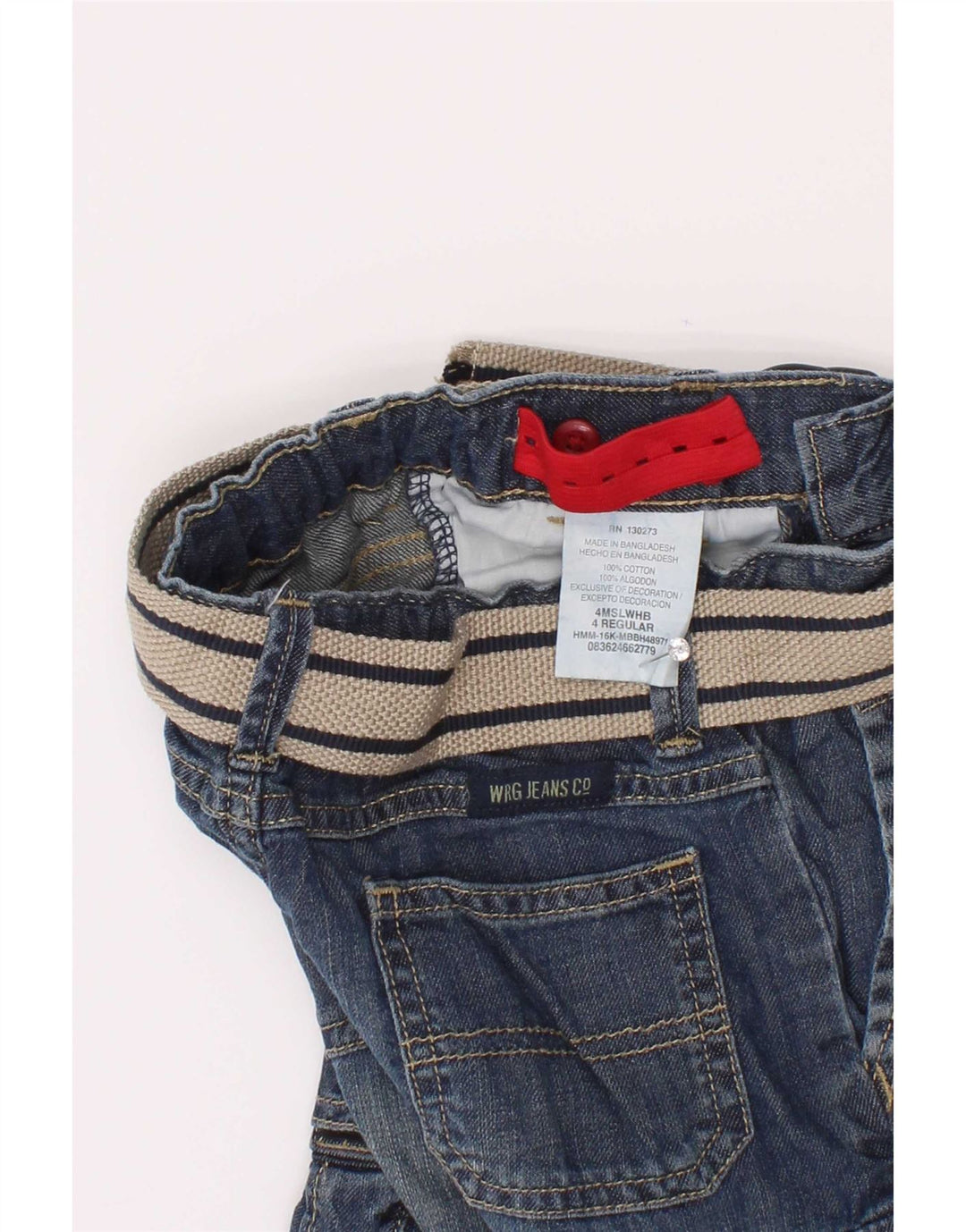 Wrangler Pantalones cortos vaqueros cargo para niños 3-4 años W22 Algodón azul