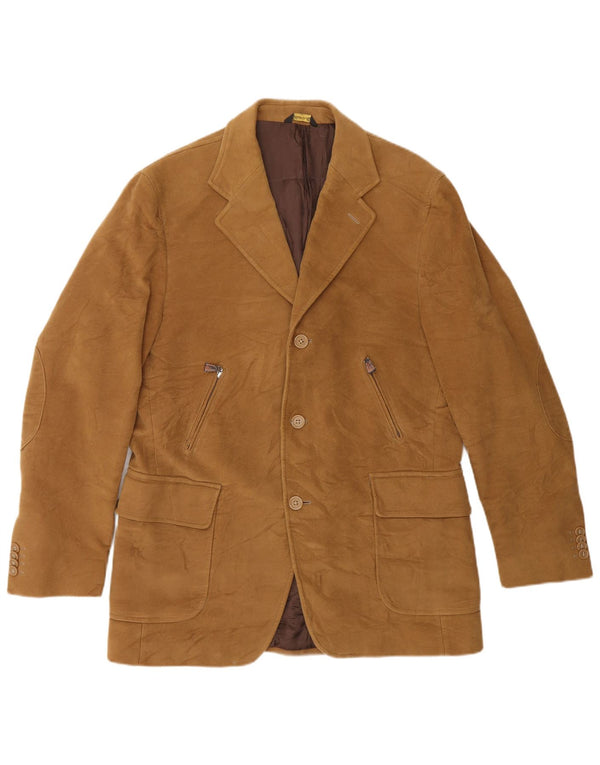 Duca Visconti Di Modrone Chaqueta tipo blazer de 3 botones para hombre IT 50 Large Beige