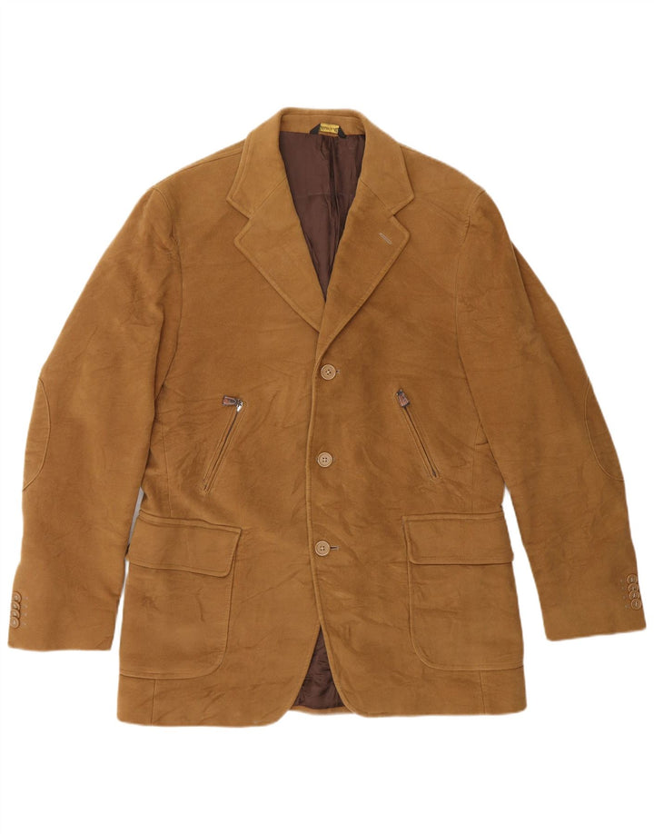 Duca Visconti Di Modrone Chaqueta tipo blazer de 3 botones para hombre IT 50 Large Beige