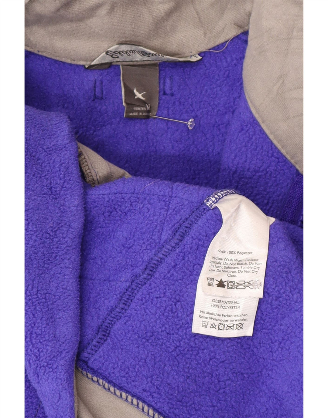 EDDIE BAUER Chaqueta polar para mujer UK 14 Poliéster morado medio