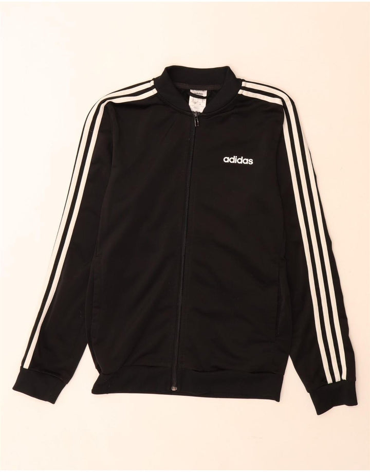 Adidas Hombre Chándal Top Chaqueta Pequeña Poliéster Negro
