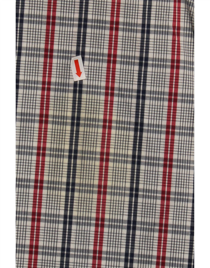 Levi's Camisa de manga corta de corte estándar de algodón a cuadros azul medio para hombre