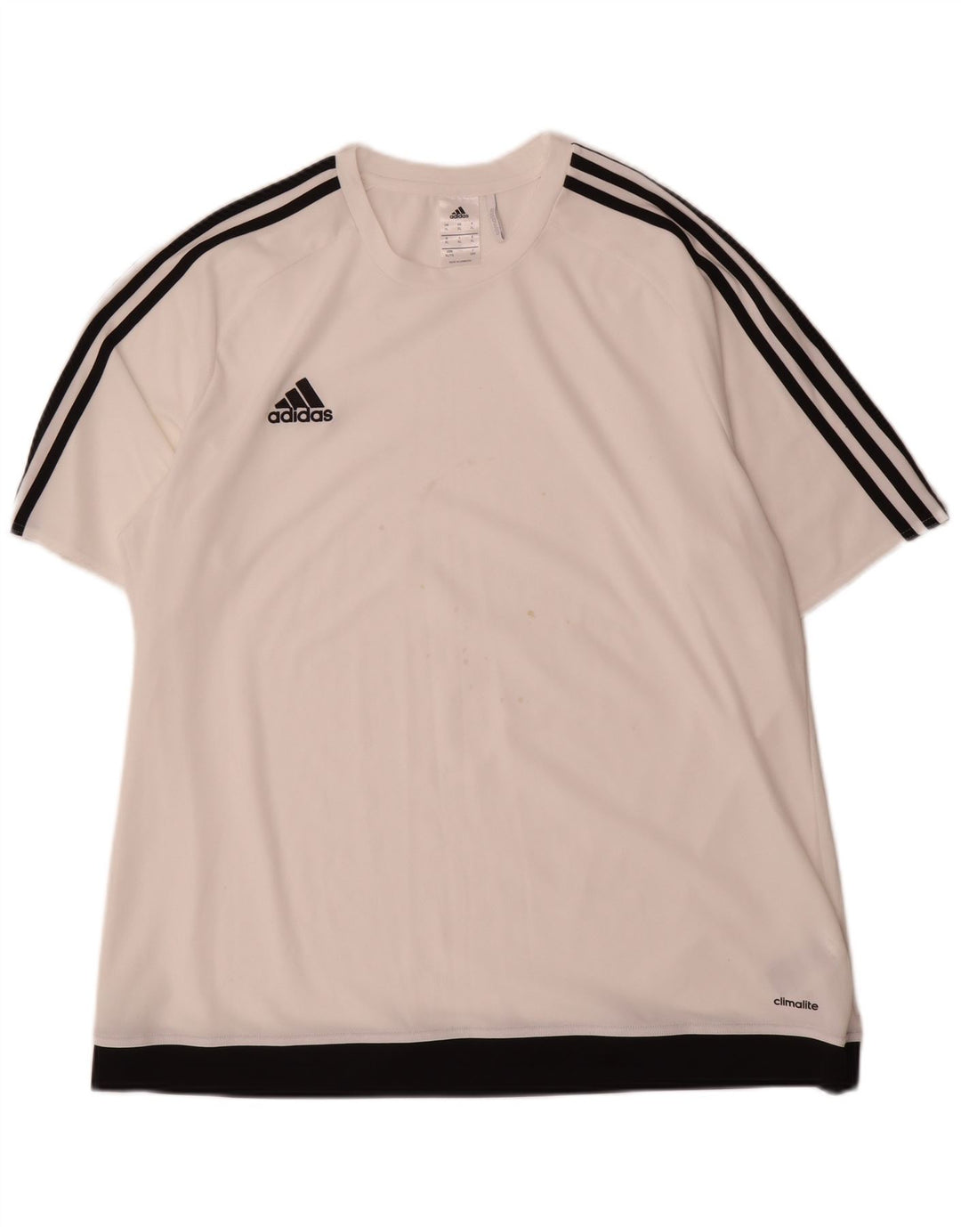 Adidas Hombre Climalite Camiseta Top XL Blanco Colorblock Poliéster