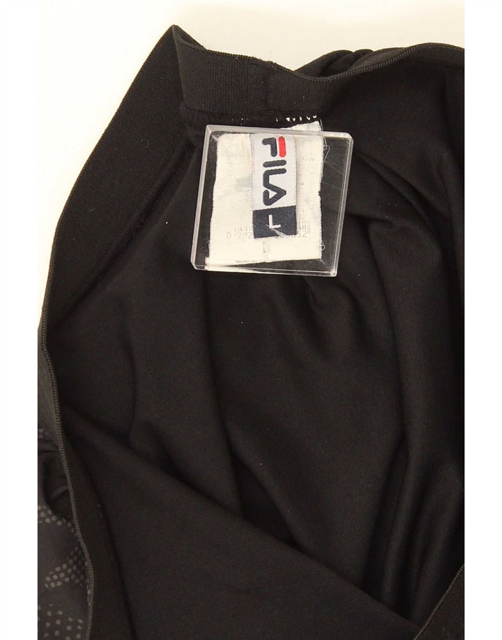 Fila Pantalones cortos deportivos para hombre, talla grande, camuflaje negro