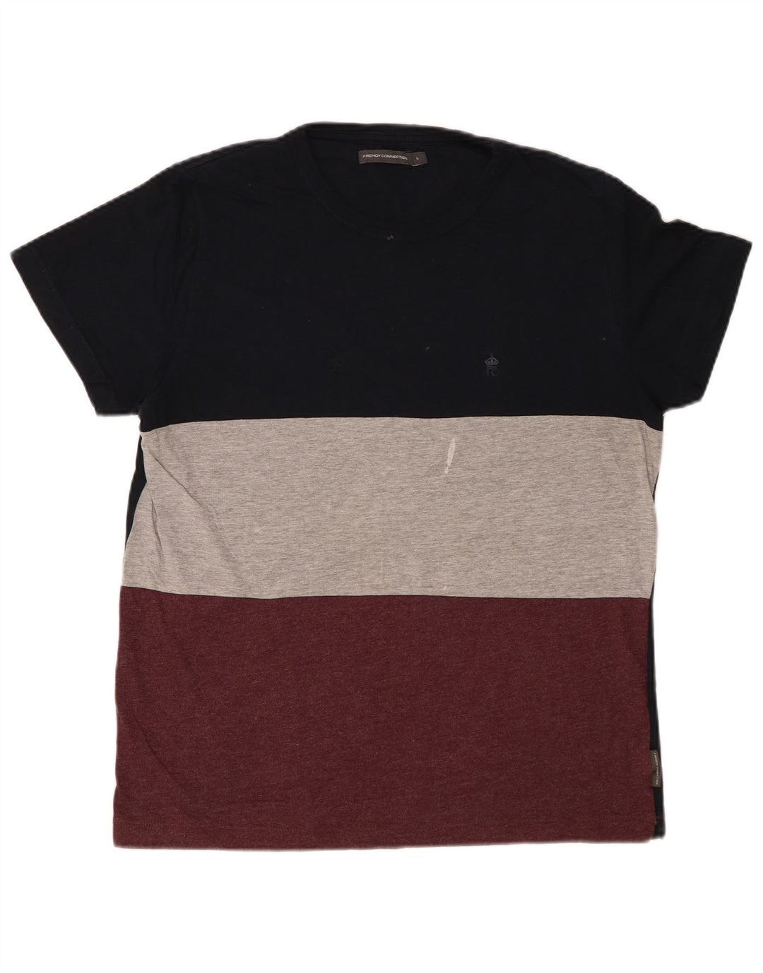 FRENCH CONNECTION Camiseta para mujer Top UK 46 Grande Multicolor Colorblock