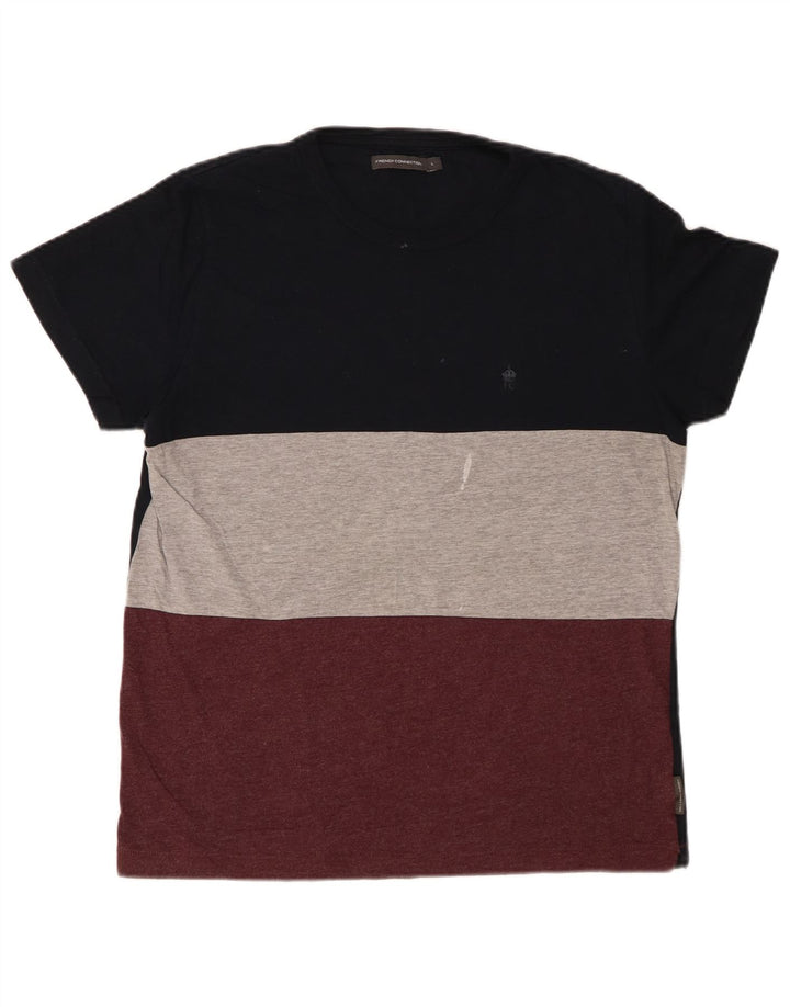 FRENCH CONNECTION Camiseta para mujer Top UK 46 Grande Multicolor Colorblock