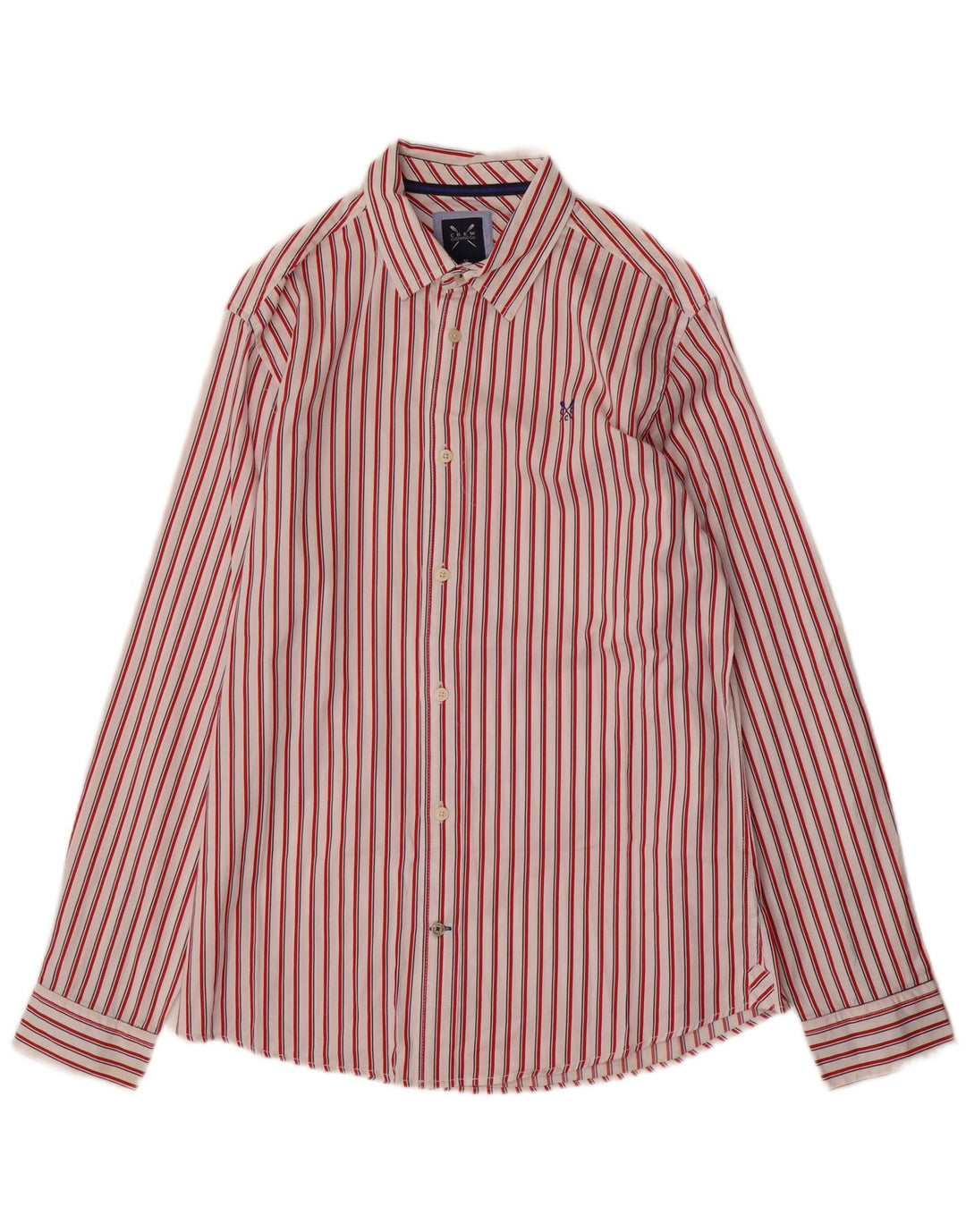 Crew Clothing Camisa para hombre Algodón a rayas rojo medio