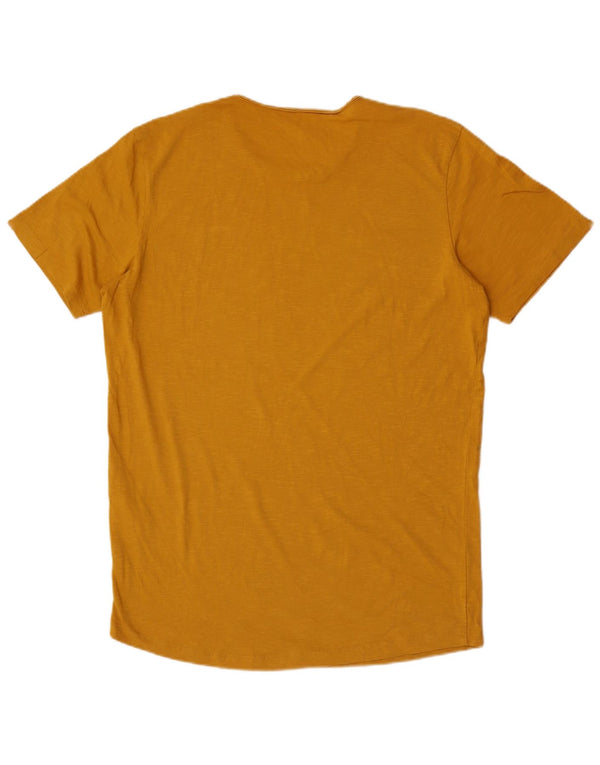 Jack & Jones Hombre Regular Fit Camiseta Top Algodón Amarillo Medio