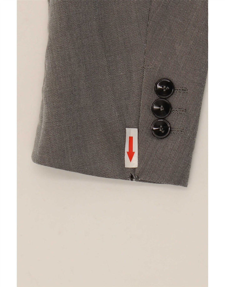 Zara Chaqueta tipo blazer con 1 botón para hombre EU 50 Gris medio