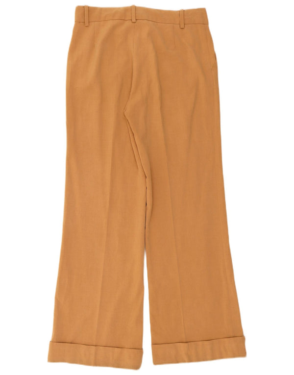 Zara Mujer Pantalones Casuales De Pierna Ancha EU 38 Small W28 L31 Beige