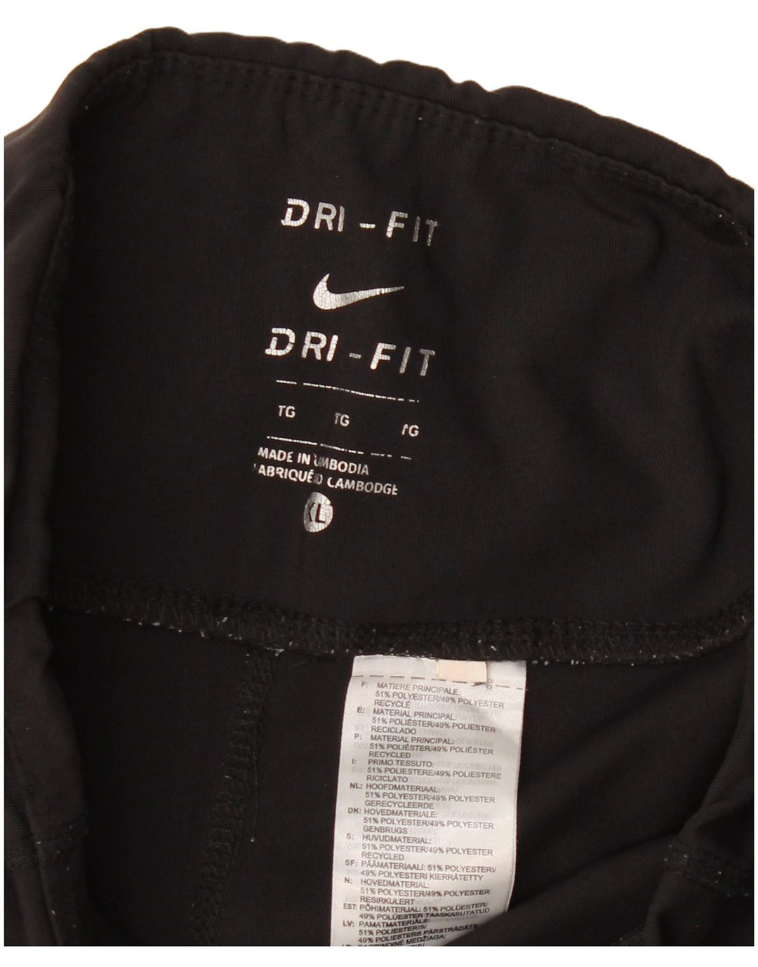 Nike Leggings Dri Fit para mujer UK 40 XL Poliéster negro