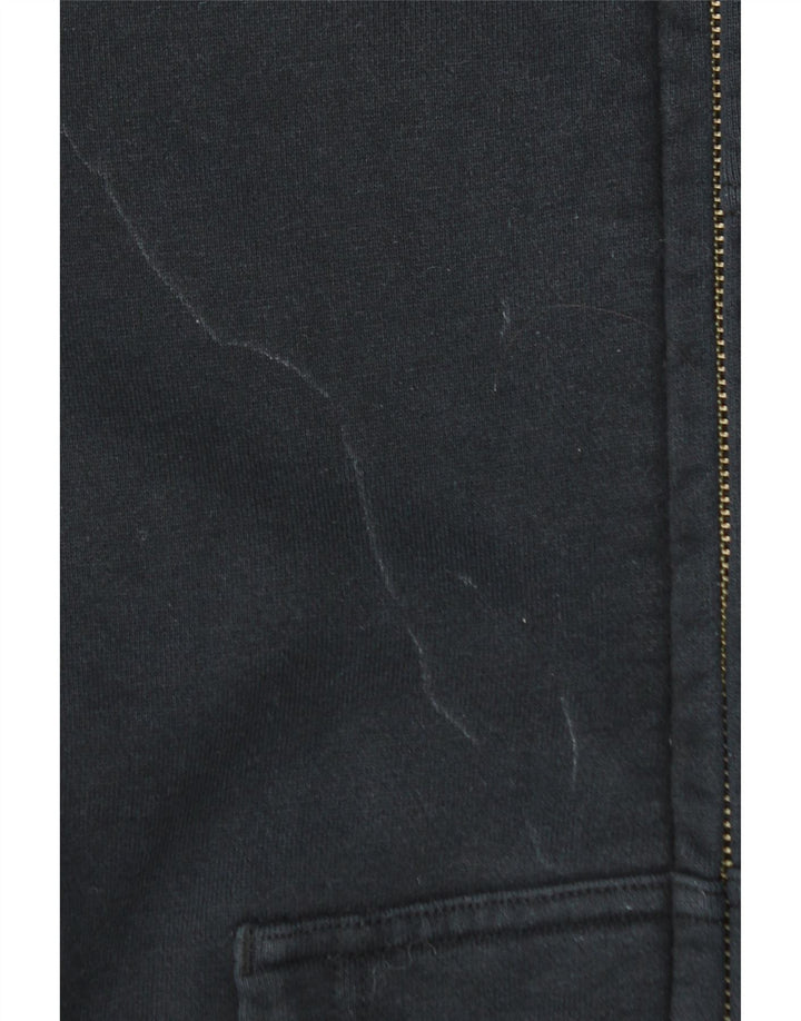 NIKE Sudadera con capucha y cremallera para hombre, talla pequeña, algodón negro