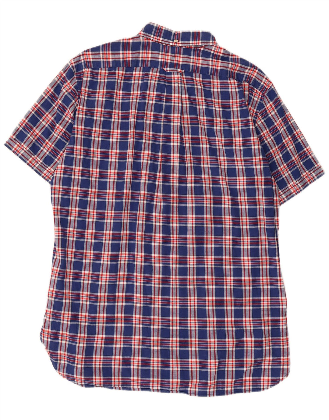 Gant Camisa Regular Fit De Manga Corta De Algodón A Cuadros Azul Marino Grande Para Hombre
