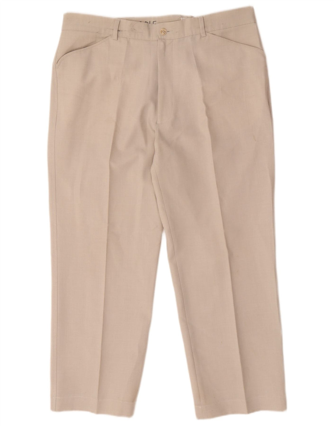 Farah Hombre Pantalones Casuales Rectos W38 L26 Poliéster Beige