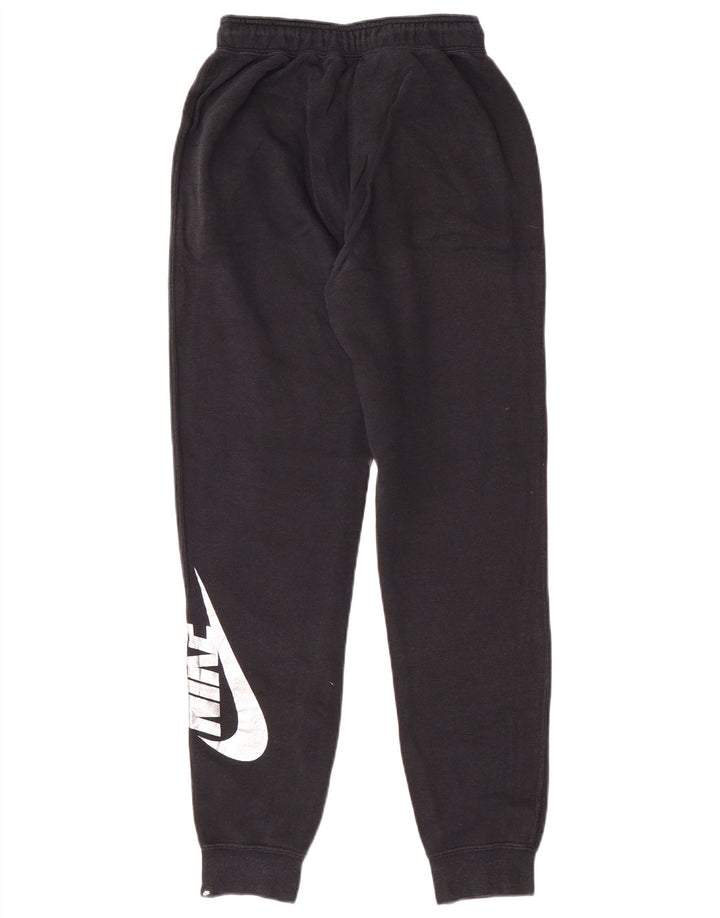 Nike Mujer Graphic Chándal Pantalones Joggers UK 6 XS Negro Algodón Deportes