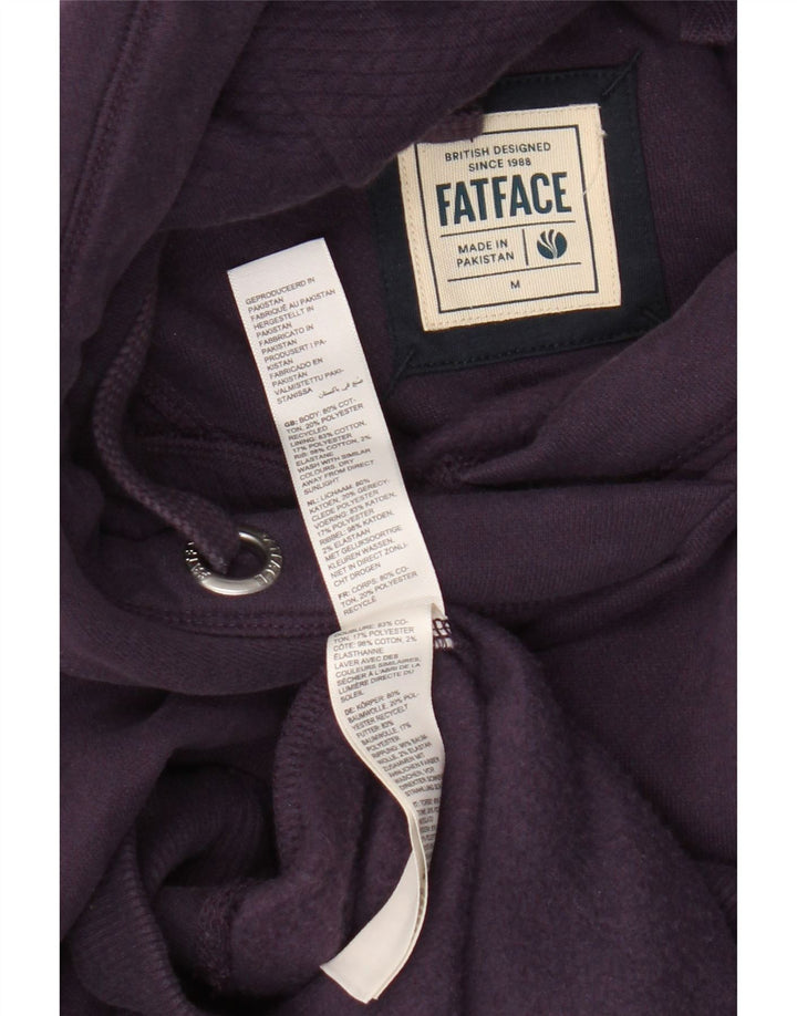 Fat Face Jersey con capucha extragrande para mujer UK 44 Algodón morado mediano
