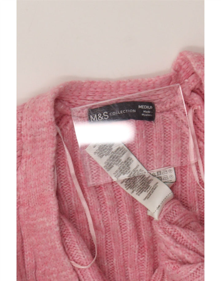 Marks & Spencer Suéter tipo cárdigan abierto para mujer Reino Unido 44 Acrílico rosa medio