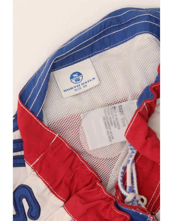 Bañador Corto Hombre North Sails Poliamida Color Block Mediano Rojo