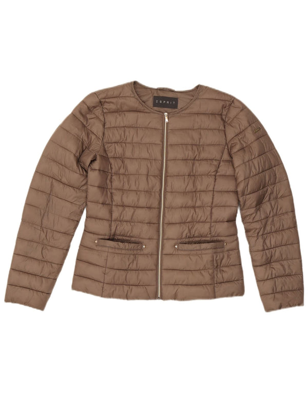 Esprit Chaqueta acolchada extragrande para mujer UK 6 XS Marrón Poliéster