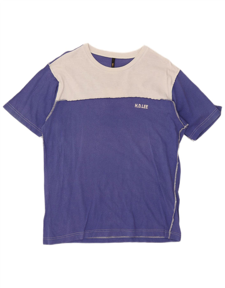 LEE - Camiseta gráfica para hombre, talla grande, color azul, algodón