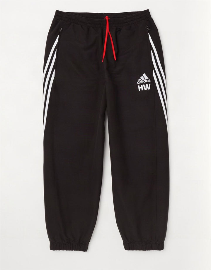 Adidas Hombre Pantalones De Chándal Joggers Grande Negro Poliéster