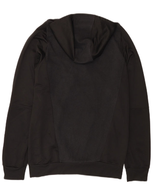 Adidas Mens Deutscher Fussball Bund Zip Neck Sudadera con capucha Jumper Medium Negro
