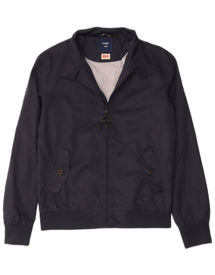 Superdry Chaqueta Bomber para Hombre UK 36 Small Azul Marino Algodón