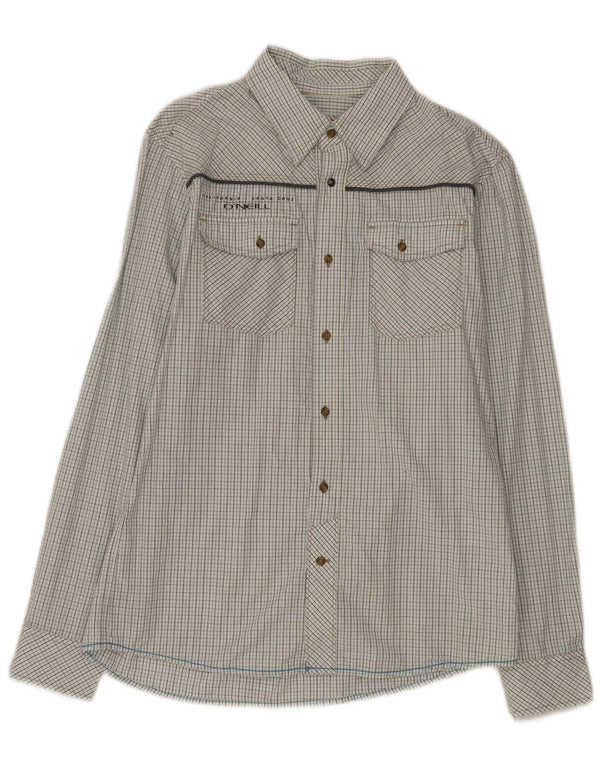 Camisa O'Neill Hombre Con Estampado Slim Fit De Algodón A Cuadros Azul Medio