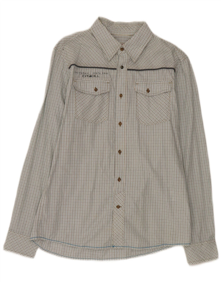 Camisa O'Neill Hombre Con Estampado Slim Fit De Algodón A Cuadros Azul Medio