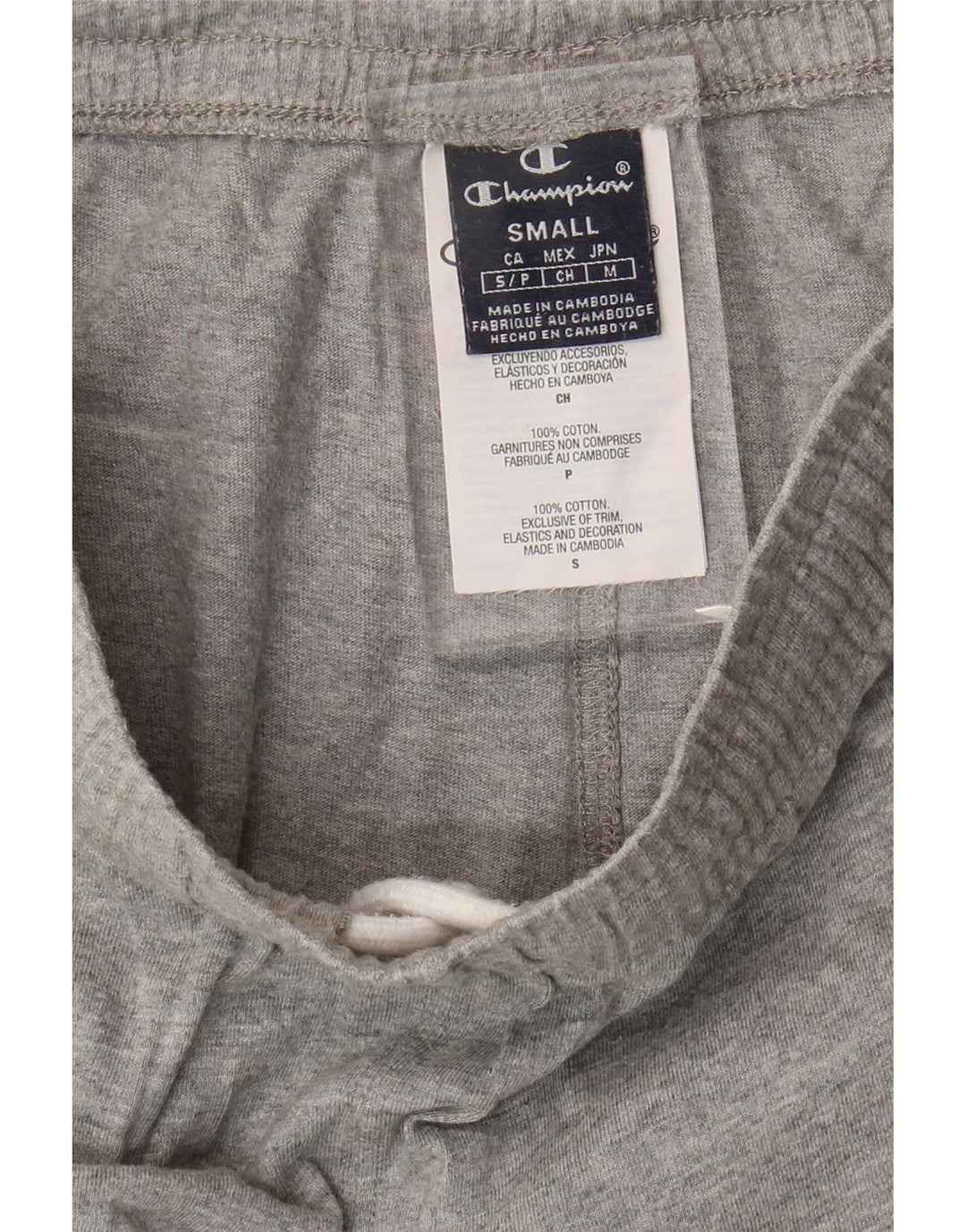 Champion Shorts deportivos con gráficos para hombre, algodón moteado gris pequeño