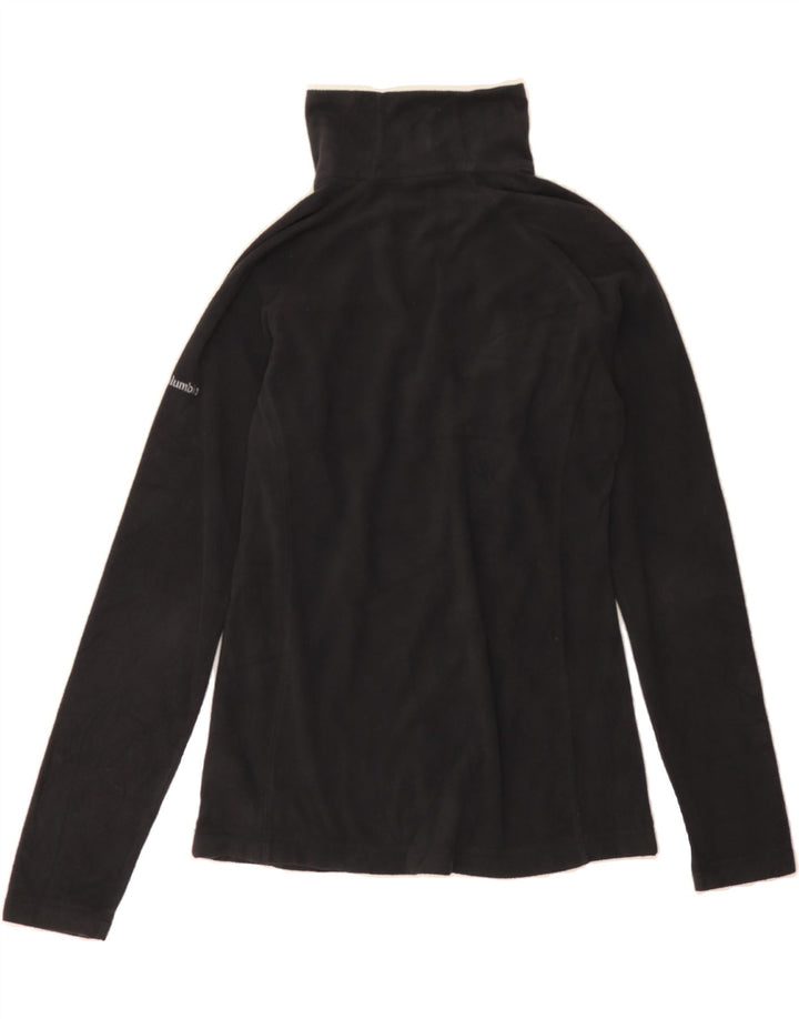 COLUMBIA Womens Zip Neck Fleece Jumper UK 10 Small Black Polyester Vintage Columbia and Second-Hand Columbia from Messina Hembry 