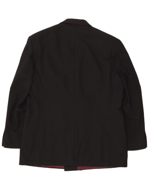 Marks & Spencer Chaqueta tipo blazer con doble botonadura para hombre UK 44 XL Poliéster negro