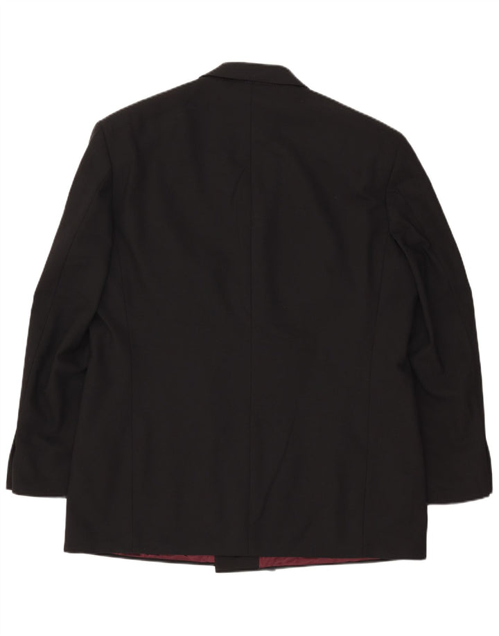 Marks & Spencer Chaqueta tipo blazer con doble botonadura para hombre UK 44 XL Poliéster negro