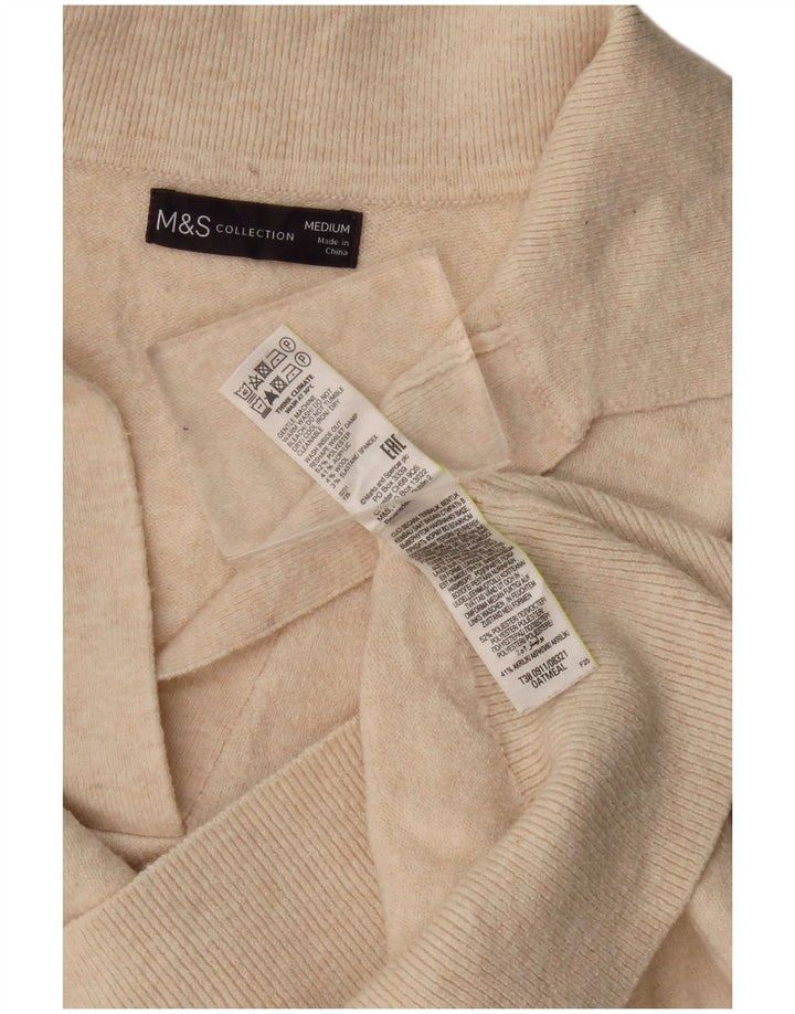 Marks & Spencer - Jersey con cuello tipo polo para mujer, talla 40, color beige medio