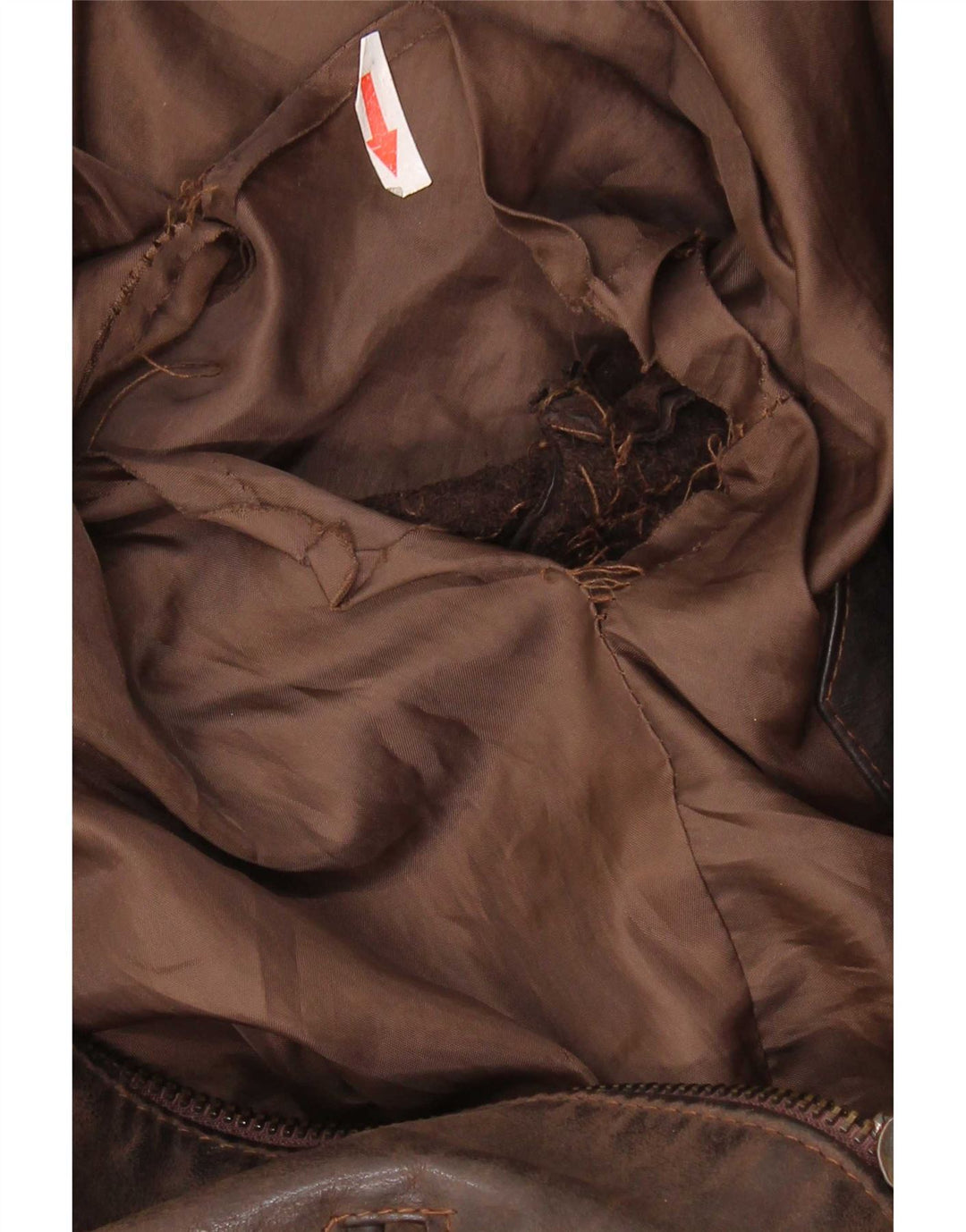 Vintage hombres chaqueta de cuero Reino Unido 36 pequeño marrón