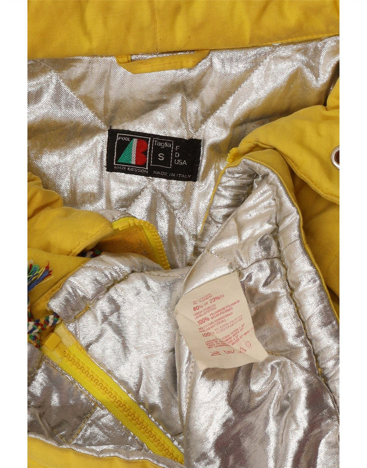 Anzi Besson Chaqueta acolchada extragrande para mujer UK 10 Small Yellow Cotton