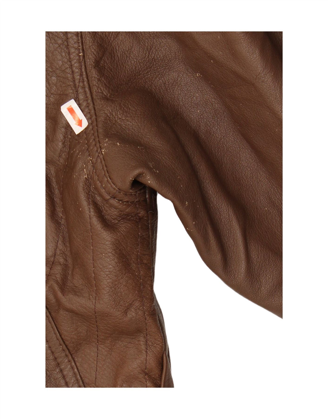 Chaqueta de cuero vintage para hombre IT 52 XL cuero marrón