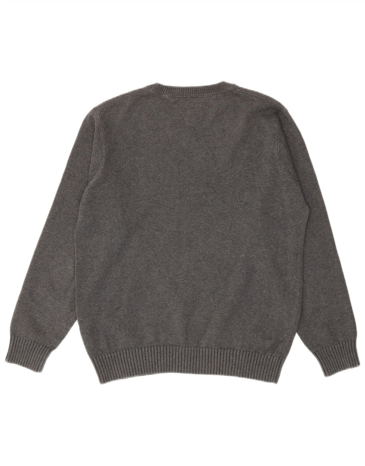 Tommy Hilfiger Jersey con cuello redondo para hombre de algodón gris medio