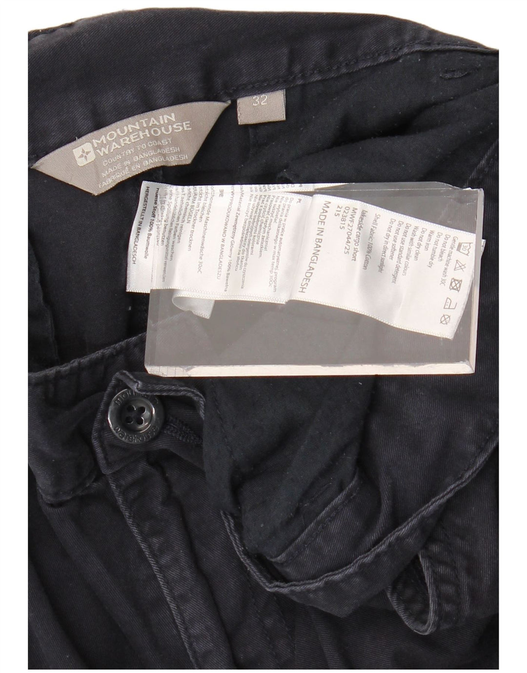 MOUNTAIN WAREHOUSE Pantalones cortos cargo para hombre W32 Algodón azul marino mediano