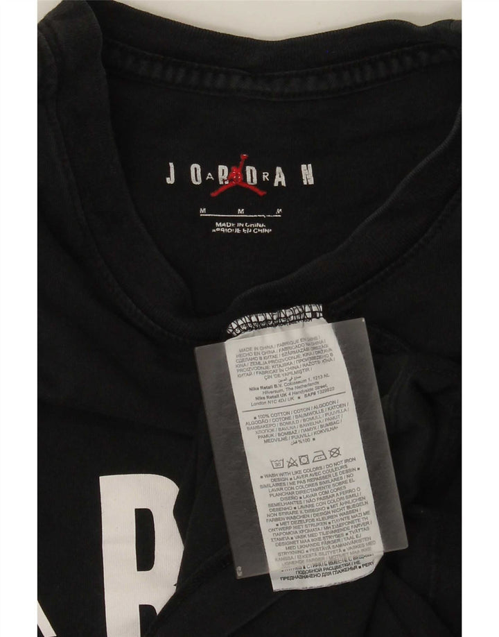Jordan - Camiseta gráfica para hombre, talla mediana, algodón negro